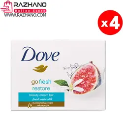 صابون داو عصاره انجیر و وانیل مدل Go Fresh Restore بسته 4 عددی
