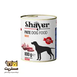 کنسرو سگ شایر پته میکس گوشت 800 گرمی