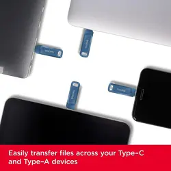 فلش مموری سن دیسک مدل Ultra Dual Drive GO Blue USB Type-C SDDC3 ظرفیت 64 گیگابایت