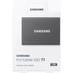 هارد SSD اکسترنال سامسونگ مدل T7 Portable Grey ظرفیت 1 ترابایت