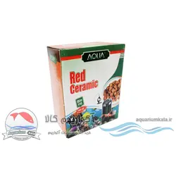 سرامیک آکواریوم آکوا مدل رینگی قرمز Bio-110  (150 گرم)AQUA bio red ceramic Bio-110 150gr