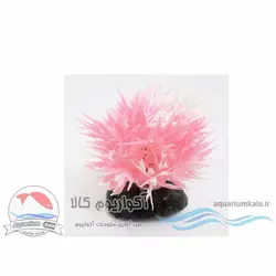 گیاه مصنوعی آکواریوم مدل بوته کوچک سوزنی 6 سانت کد 723( سفید -صورتی روشن)boteh code 723