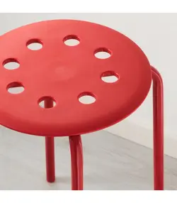 چهارپایه فلزی ایکیا مدل MARIUS / قرمز