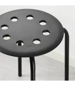 چهارپایه فلزی ایکیا مدل MARIUS / مشکی