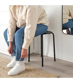 چهارپایه فلزی ایکیا مدل MARIUS / مشکی