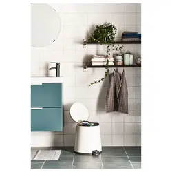 سطل زباله پدالی ایکیا مدل SNAPP / سفید