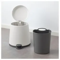سطل زباله پدالی ایکیا مدل SNAPP / سفید