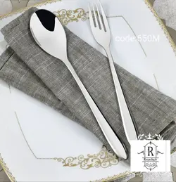 سرویس قاشق چنگال 30 نفره نقره ای براق آلمانی رزنباخ کد 650M