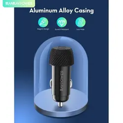 شارژر فندکی 25 وات مدل RP-VC032 راوپاور – Car charger