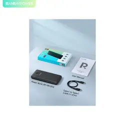 پاوربانک 10 هزار میلی آمپر 20 واتی راوپاور – Ravpower PD Pioneer 10000Mah 20W 3-Port Power Bank مدل – RP-PB1204