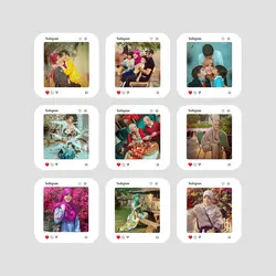 مگنت طرح اینستاگرام 9 در 9Instagram template magnet