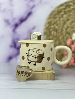 ماگ خال خالی تخم مرغی درب سیلیکونی