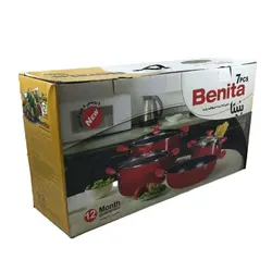 سرویس قابلمه و ماهیتابه 7 پارچه بنیتا مدل 7PC
