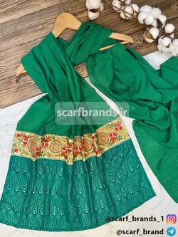 شال نخ هندی  طرح گل