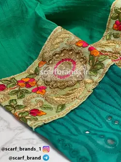 شال نخ هندی  طرح گل