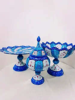 ست پذیرایی میناکاری(میوه خوری،شیرینی خوری،شکلات خوری)