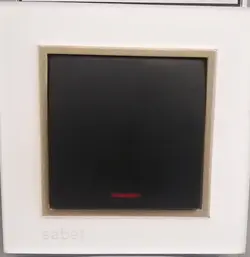 کلید و پریز پارمیس مشکی کریستال سفید زه طلایی