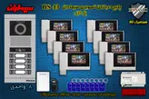 پکیج هشت 8 واحدی آیفون تصویری سیماران پنل کارتی با گوشی HS-43