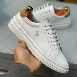 کفش چرم ونس مردانه مدل پولو ( POLO ) طبی زیره ترمو و سبک سایز بندی ۴۰ تا ۴۴ رنگ سفید