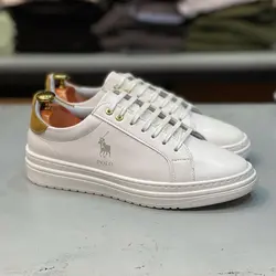 کفش چرم ونس مردانه مدل پولو ( POLO ) طبی زیره ترمو و سبک سایز بندی ۴۰ تا ۴۴ رنگ سفید