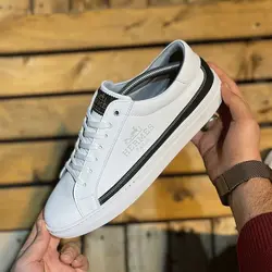 کفش چرم ونس مردانه طبی مدل Hermes (paris) ترمو و سبک سایز بندی ۴۰ تا ۴۴ رنگ سفید طوسی
