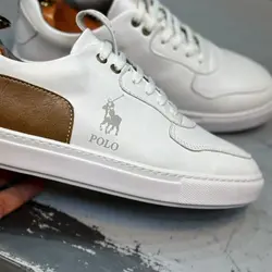 کفش چرم ونس مردانه مدل پولو ( POLO ) طبی زیره ترمو و سبک سایز بندی ۴۰ تا ۴۴ رنگ سفید