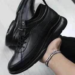 کفش چرم مردانه مدل Classic طبی زیره ترمو و سبک سایز بندی ۴۰ تا ۴۴ رنگ مشکی براق