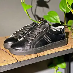 کفش چرم ونس مردانه مدل جک جونز ( Jack & Jones ) چرم براق طبی زیره ترمو و سبک سایز بندی ۴۰ تا ۴۴ رنگ مشکی