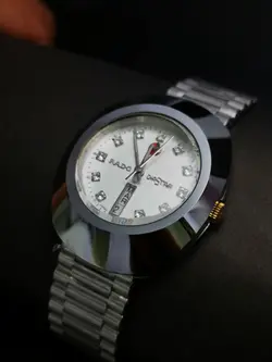 ساعت رادو تخم مرغی قاب سرامیک کیفیت عالی نقره ای - فروشگاه خلیلی چابهار