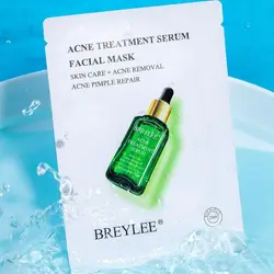 ماسک صورت ورقه ای سرم ضد جوش و آکنه چای سبز بریلی - شاین اسکین گالری