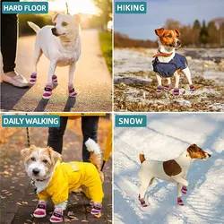 چکمه‌ سگ ، کفش‌ ضدآب تنفسی زمستانی برند : DotPet کد : K 801