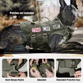 مهار سگ تاکتیکی بدون کشش برای سگ‌های بزرگ K9 برند : PETAC GEAR کد : G 360