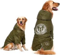هودی سبز ارتشی ، زمستانی گرم و بزرگ ، لباس سگ برند: FLAdorepet کد: PS 543