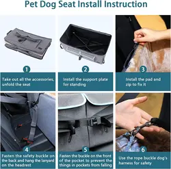 صندلی ماشین سگ ( برای سگ های بزرگ دارای کمربند ایمنی برای ثابت کردن صندلی ) برند : Petsfit کد : SM 600