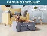 صندلی ماشین سگ ( برای سگ های بزرگ دارای کمربند ایمنی برای ثابت کردن صندلی ) برند : Petsfit کد : SM 600