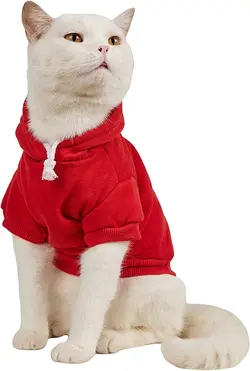 ژاکت کلاهدار (هودی ) گربه ، توله سگ برند : QWINEE کد : PS 526