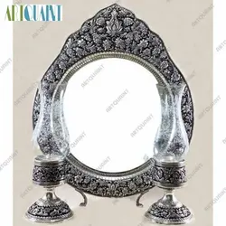 آینه شمعدان نقره عیار 84، بسیار با کیفیت و با دوام، مناسب منزل و محل کار