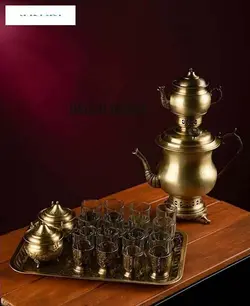 کتری زغالی برنجی، دستساز با روکش نانو، بسیار زیبا و با کیفیت بسیار بالا