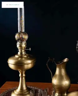 سماور زغالی برنجی 6 لیتری طرح جام، دارای روکش نانو جهت جلوگیری از تغییر رنگ