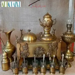 منقل سماوری برنجی 8 کیلویی ، با ورق بسیار با کیفیت بالا، 20 پارچه