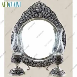 آینه شمعدان نقره عیار 84، بسیار با کیفیت و با دوام، مناسب منزل و محل کار