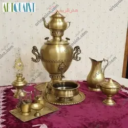 سرویس سماور برنجی 5 لیتری مدل آناناسی، ورق با کیفیت بسیار بالا