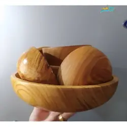 سرویس آجیل خوری ساخته شده از چوب با کیفیت و سطح صاف