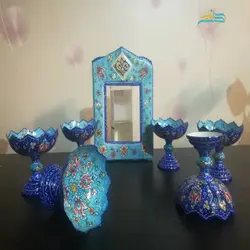 هفت سین میناکاری(پرداز) از جنس مس لعاب شده با متریال عالی ضد خش و حرارت بالا