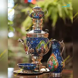 سماور برنجی مینیاتور، یک اثر هنری خاص، با رنگ ثابت و کیفیت بالا