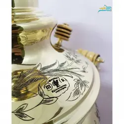 سماور برنجی زغالی 6 لیتری، داخل قلع کاری شده، کیفیت درجه 1 صادراتی