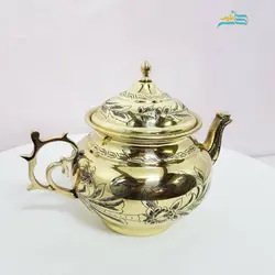 سماور برنجی زغالی 6 لیتری، داخل قلع کاری شده، کیفیت درجه 1 صادراتی