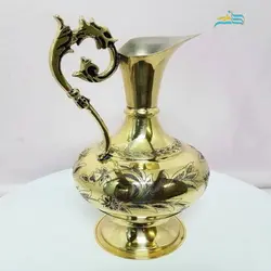 سماور برنجی زغالی 6 لیتری، داخل قلع کاری شده، کیفیت درجه 1 صادراتی