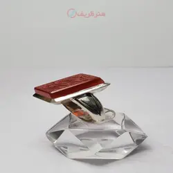 انگشتر مردانه عقیق هندی تراش مستطیل