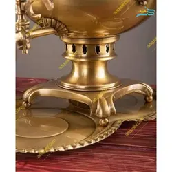 سماور زغالی برنجی 6 لیتری با روکش نانو، رنگ ثابت و ورق ضخیم برنج